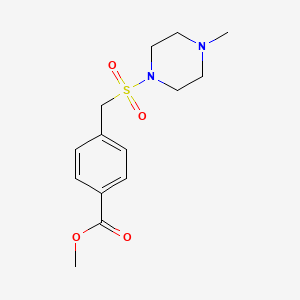 molecular formula C14H20N2O4S B4452789 Methyl 4-{[(4-methylpiperazin-1-yl)sulfonyl]methyl}benzoate 