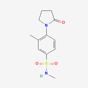 molecular formula C12H16N2O3S B4452797 N,3-dimethyl-4-(2-oxo-1-pyrrolidinyl)benzenesulfonamide 