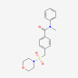molecular formula C19H22N2O4S B4452822 N-methyl-4-[(4-morpholinylsulfonyl)methyl]-N-phenylbenzamide 