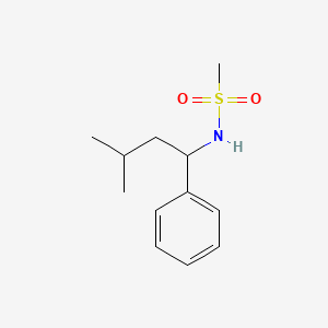 molecular formula C12H19NO2S B4452843 N-(3-methyl-1-phenylbutyl)methanesulfonamide 