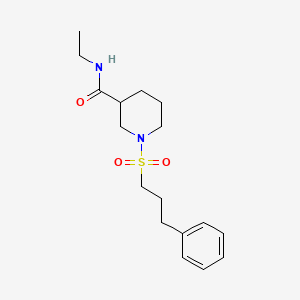 molecular formula C17H26N2O3S B4452873 N-ethyl-1-[(3-phenylpropyl)sulfonyl]piperidine-3-carboxamide 