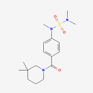 molecular formula C17H27N3O3S B4452874 N-{4-[(3,3-dimethyl-1-piperidinyl)carbonyl]phenyl}-N,N',N'-trimethylsulfamide 