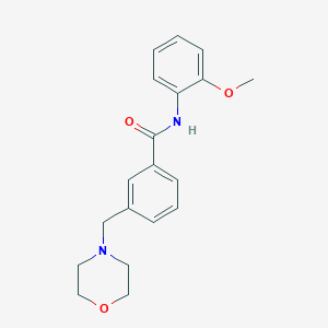 molecular formula C19H22N2O3 B4452898 N-(2-methoxyphenyl)-3-(morpholin-4-ylmethyl)benzamide 