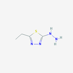 molecular formula C4H8N4S B044530 2-Ethyl-5-hydrazinyl-1,3,4-thiadiazole CAS No. 116035-53-1