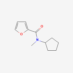 molecular formula C11H15NO2 B4453003 N-cyclopentyl-N-methyl-2-furamide 