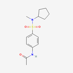 molecular formula C14H20N2O3S B4453049 N-(4-{[cyclopentyl(methyl)amino]sulfonyl}phenyl)acetamide 