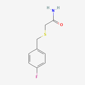 molecular formula C9H10FNOS B4453063 2-[(4-fluorobenzyl)thio]acetamide 