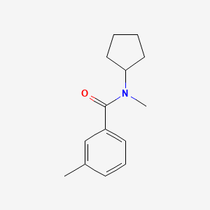 molecular formula C14H19NO B4453096 N-cyclopentyl-N,3-dimethylbenzamide 