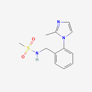 molecular formula C12H15N3O2S B4453114 N-[2-(2-methyl-1H-imidazol-1-yl)benzyl]methanesulfonamide 