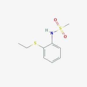 molecular formula C9H13NO2S2 B4453128 N-[2-(ethylsulfanyl)phenyl]methanesulfonamide 
