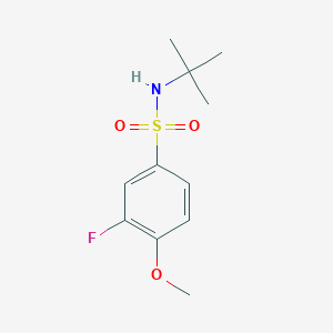 molecular formula C11H16FNO3S B4453265 N-(tert-butyl)-3-fluoro-4-methoxybenzenesulfonamide 
