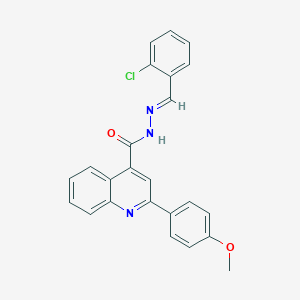 molecular formula C24H18ClN3O2 B445329 N'-(2-chlorobenzylidene)-2-(4-methoxyphenyl)-4-quinolinecarbohydrazide 