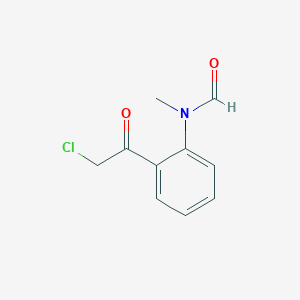molecular formula C10H10ClNO2 B044533 N-[2-(Chloroacetyl)phenyl]-N-methylformamide CAS No. 124958-63-0