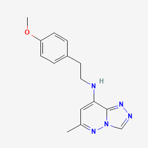molecular formula C15H17N5O B4453336 N-[2-(4-methoxyphenyl)ethyl]-6-methyl[1,2,4]triazolo[4,3-b]pyridazin-8-amine 