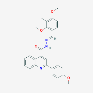 molecular formula C27H25N3O4 B445345 N'-(2,4-dimethoxy-3-methylbenzylidene)-2-(4-methoxyphenyl)-4-quinolinecarbohydrazide 