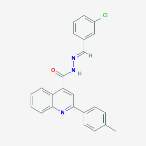 molecular formula C24H18ClN3O B445347 N'-(3-chlorobenzylidene)-2-(4-methylphenyl)-4-quinolinecarbohydrazide 