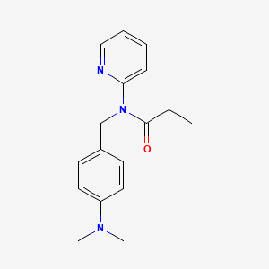 molecular formula C18H23N3O B4453471 N-{[4-(DIMETHYLAMINO)PHENYL]METHYL}-2-METHYL-N-(PYRIDIN-2-YL)PROPANAMIDE 