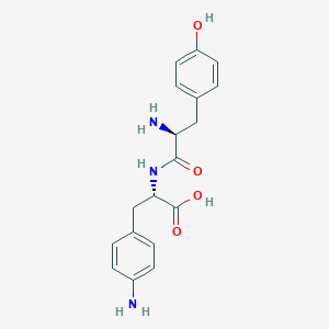 molecular formula C18H21N3O4 B044535 (2S)-2-[[(2S)-2-amino-3-(4-hydroxyphenyl)propanoyl]amino]-3-(4-aminophenyl)propanoic acid CAS No. 124985-60-0