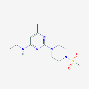 molecular formula C12H21N5O2S B4453565 N-ethyl-6-methyl-2-[4-(methylsulfonyl)-1-piperazinyl]-4-pyrimidinamine 