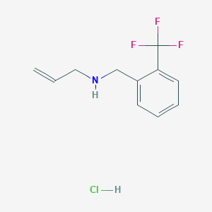 molecular formula C11H13ClF3N B4453618 N-[[2-(trifluoromethyl)phenyl]methyl]prop-2-en-1-amine;hydrochloride 