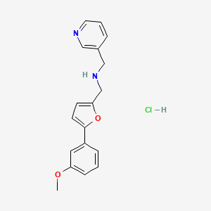 molecular formula C18H19ClN2O2 B4453636 N-[[5-(3-methoxyphenyl)furan-2-yl]methyl]-1-pyridin-3-ylmethanamine;hydrochloride 