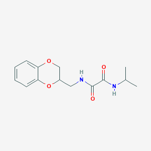 molecular formula C14H18N2O4 B4453666 N-(2,3-dihydro-1,4-benzodioxin-2-ylmethyl)-N'-isopropylethanediamide 