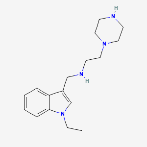 molecular formula C17H26N4 B4453742 [(1-ethylindol-3-yl)methyl][2-(piperazin-1-yl)ethyl]amine 