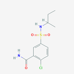 molecular formula C11H15ClN2O3S B4453829 5-[(sec-butylamino)sulfonyl]-2-chlorobenzamide 