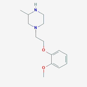 molecular formula C14H22N2O2 B4453885 1-[2-(2-methoxyphenoxy)ethyl]-3-methylpiperazine 