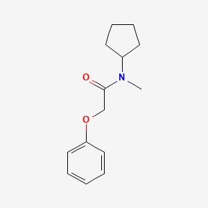 molecular formula C14H19NO2 B4453956 N-cyclopentyl-N-methyl-2-phenoxyacetamide 