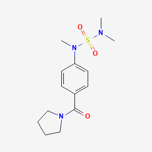 molecular formula C14H21N3O3S B4454006 N,N,N'-trimethyl-N'-[4-(1-pyrrolidinylcarbonyl)phenyl]sulfamide 