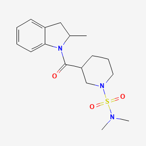 molecular formula C17H25N3O3S B4454020 N,N-dimethyl-3-[(2-methyl-2,3-dihydro-1H-indol-1-yl)carbonyl]-1-piperidinesulfonamide 