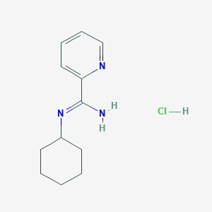 molecular formula C12H18ClN3 B4454078 N-cyclohexyl-2-pyridinecarboximidamide hydrochloride 