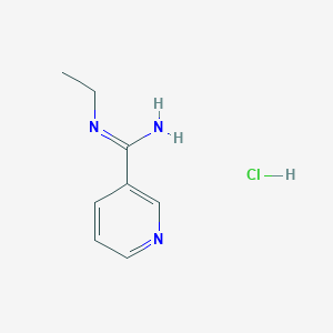 molecular formula C8H12ClN3 B4454098 N-ethyl-3-pyridinecarboximidamide hydrochloride 