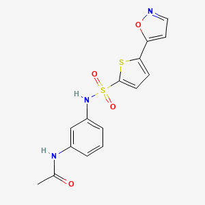 molecular formula C15H13N3O4S2 B4454119 N-[3-({[5-(5-isoxazolyl)-2-thienyl]sulfonyl}amino)phenyl]acetamide 