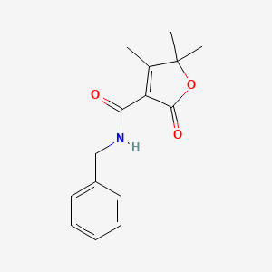 molecular formula C15H17NO3 B4454166 N-benzyl-4,5,5-trimethyl-2-oxofuran-3-carboxamide 