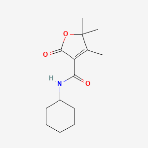 molecular formula C14H21NO3 B4454172 N-cyclohexyl-4,5,5-trimethyl-2-oxofuran-3-carboxamide 