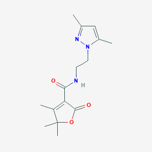 molecular formula C15H21N3O3 B4454188 N-[2-(3,5-dimethylpyrazol-1-yl)ethyl]-4,5,5-trimethyl-2-oxofuran-3-carboxamide 