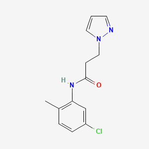 molecular formula C13H14ClN3O B4454279 N-(5-chloro-2-methylphenyl)-3-pyrazol-1-ylpropanamide 