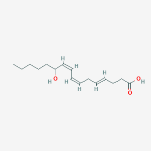 molecular formula C16H26O3 B044543 11-Hydroxy-4,7,9-hexadecatrienoic acid CAS No. 112088-55-8