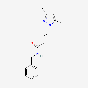 molecular formula C16H21N3O B4454359 N-benzyl-4-(3,5-dimethylpyrazol-1-yl)butanamide 