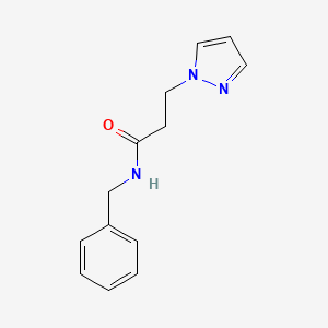 molecular formula C13H15N3O B4454364 N-benzyl-3-(1H-pyrazol-1-yl)propanamide 