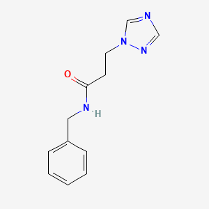 molecular formula C12H14N4O B4454373 N-benzyl-3-(1,2,4-triazol-1-yl)propanamide 