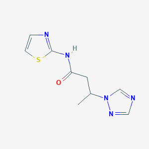 molecular formula C9H11N5OS B4454396 N-(1,3-thiazol-2-yl)-3-(1,2,4-triazol-1-yl)butanamide 