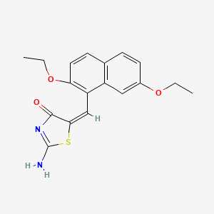 molecular formula C18H18N2O3S B4454583 (5E)-2-amino-5-[(2,7-diethoxynaphthalen-1-yl)methylidene]-1,3-thiazol-4-one 