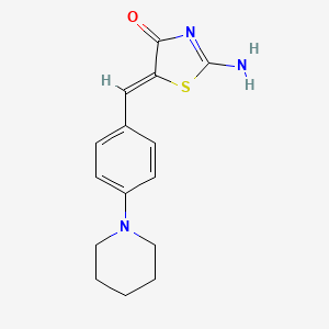 molecular formula C15H17N3OS B4454618 (5Z)-2-amino-5-[(4-piperidin-1-ylphenyl)methylidene]-1,3-thiazol-4-one 