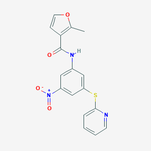 molecular formula C17H13N3O4S B445466 N-[3-nitro-5-(2-pyridinylsulfanyl)phenyl]-2-methyl-3-furamide 