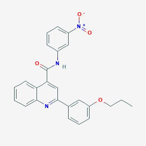 molecular formula C25H21N3O4 B445472 N-(3-nitrophenyl)-2-(3-propoxyphenyl)quinoline-4-carboxamide 