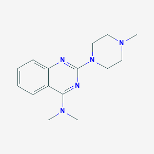 molecular formula C15H21N5 B4454816 N,N-dimethyl-2-(4-methyl-1-piperazinyl)-4-quinazolinamine 