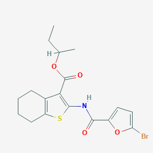 molecular formula C18H20BrNO4S B445490 Sec-butyl 2-[(5-bromo-2-furoyl)amino]-4,5,6,7-tetrahydro-1-benzothiophene-3-carboxylate 